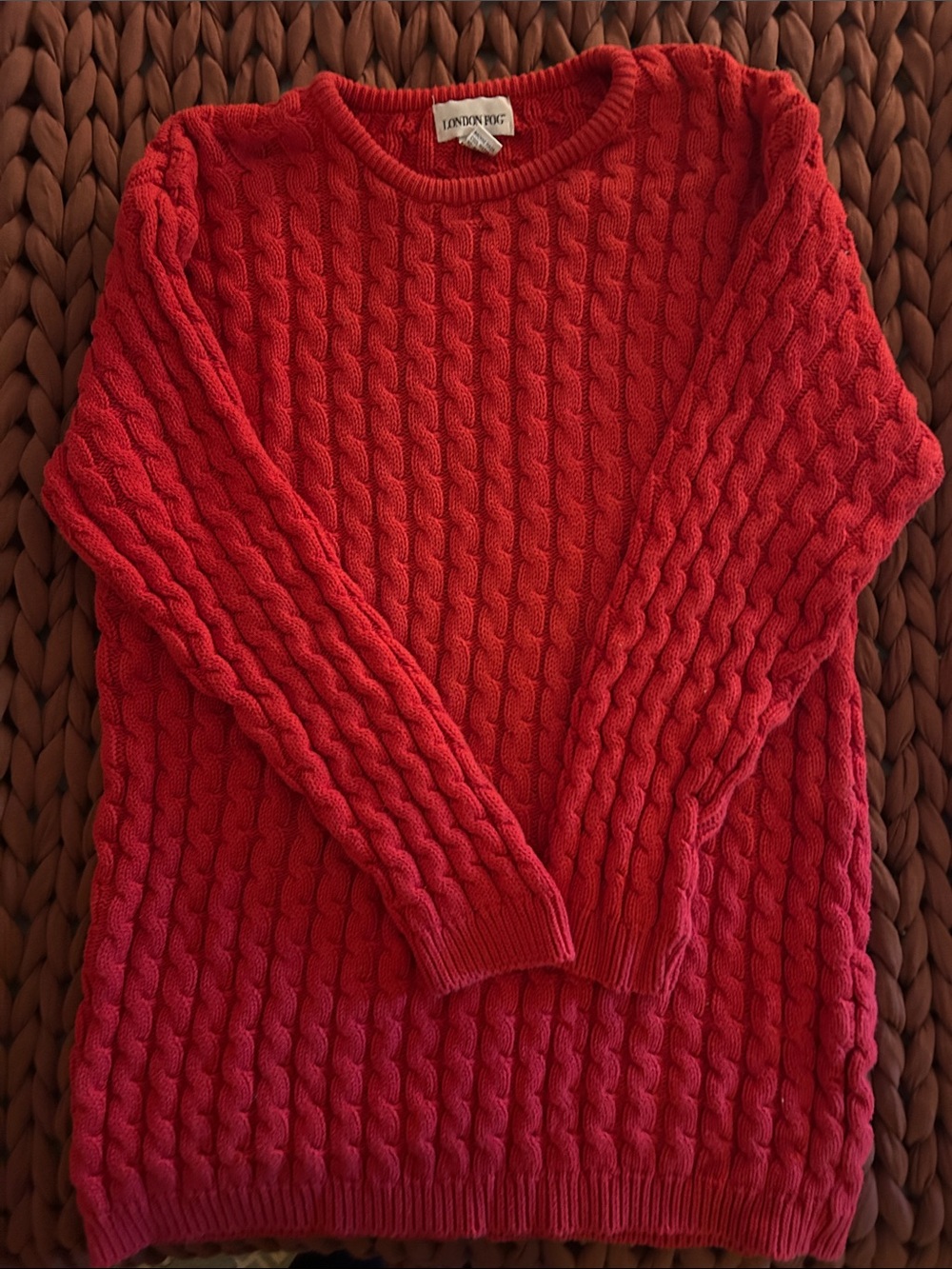 Vintage London Fog Cable Knit Crewneck Sweater dress